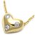 Tiffany & Co Tiffany Gold 18K Diamond Heart Pendant Necklace Silvery Golden Metal  ref.195389