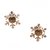 Chanel Superbes Boucles d'oreilles en  Métal Argenté et Logo C/C avec de petits Cristaux (Roses) sur chaque branches de l'Etoile (6).  ref.195495
