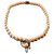 Autre Marque Splendida collana di perle vere + pendente al centro della collana, a forma di ostrica di perle Bianco sporco Argento  ref.195506