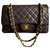Rare Chanel Chocolate Brown lambskin medium timeless classic flap bag Leather  ref.195540