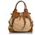 Burberry Brown Raffia Whipstitch Tote Leather Pony-style calfskin  ref.195623