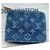 Louis Vuitton Wallets Blue Denim  ref.195633