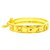 Chanel Bracelet jonc articulé avec logo doré vintage Plaqué or  ref.195706