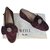 slippers Weill p 38 état neuf Cuir Dentelle Bordeaux  ref.195707