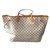 Neverfull Louis Vuitton Handbags Beige Leather  ref.195805