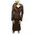 Valentino Brown suit Dark brown Silk Cotton Acetate  ref.195949
