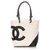 Chanel White Cambon Ligne Tote Bag Black Leather  ref.196000