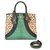 Louis Vuitton Handbag Green Cloth  ref.196323