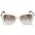 Prada White Baroque Round Sunglasses Brown Plastic  ref.196450