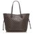 Louis Vuitton Brown Damier Ebene Neverfull MM Leather Cloth Pony-style calfskin  ref.196485