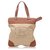 Burberry Brown Canvas Stowell Tote Bag Beige Dark brown Leather Cloth Pony-style calfskin Cloth  ref.196490
