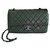 Chanel medium Timeless  classic lined flap bag Green Leather  ref.196729