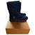 Louis Vuitton Ankle Boots Navy blue Cloth  ref.196938