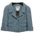 CHANEL Giacca giacca di tweed blu Sz.38  ref.197066