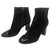 Chanel boots Suede Noir  ref.197179