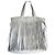 Rita & Zia Borsa tote in pelle e frange Beige Crema