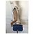 Chanel Medium Top Handle Flap Bag mit Karte, Box, Staubbeutel Blau Dunkelblau - Ansicht 19
