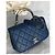 Chanel Medium Top Handle Flap Bag mit Karte, Box, Staubbeutel Blau Dunkelblau - Ansicht 8