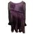 Vestido de gasa de seda Alberta Ferretti Multicolor Púrpura  ref.197285
