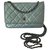 Wallet On Chain Chanel Azul Couro  ref.197325
