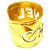 Chanel Raro vintage banhado a ouro logotipo recorte pulseira Dourado  ref.197363