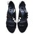 Dior Sandals Black Leather Patent leather  ref.197439