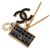 Chanel Gold CC Flap Charm Halskette Schwarz Golden Metall  ref.197635