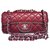 Mini sac à rabat rectangulaire Chanel Cuir Rouge  ref.198058