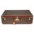 Hervorragender Vintage Louis Vuitton Koffer 70cm in monogramm leinwand und braun lozine in sehr gutem zustand Holz  ref.198177