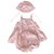Baby Dior Roupas Rosa Branco Seda  ref.198680