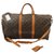 Louis Vuitton Keepall Bandouliere 50 Brown Cloth  ref.198773
