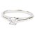 Cartier Silver Diamond 1895 Solitaire ring Silvery Metal Platinum  ref.198923