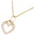 Tiffany & Co Tiffany Gold Metro Heart Diamond Necklace Golden Metal  ref.198944