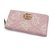 Gucci cartera rosa con cremallera alrededor de GucciGhost Blanco Cuero Becerro  ref.198951