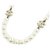 Collana di perle finte CC bianco Chanel D'oro Metallo  ref.199033