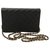 Wallet On Chain Chanel flap bag Black Leather  ref.199110