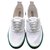 Céline 180° Lace Up Canvas Sneakers White Cotton  ref.199158