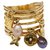 Louis Vuitton Monogram Cocktail Ring Multiple colors Yellow gold Pearl  ref.199440