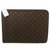 Louis Vuitton Porte Documents Brown Cloth  ref.199870