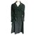 CHANEL Trench Coat Gabardine washed silk black T46 fr  ref.199942