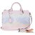 Louis Vuitton Speedy limited edition bag 30 Escale shoulder strap in pastel pink, new condition White Blue Yellow Leather Cloth  ref.200151