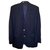 Burberry London Wool 100 Veste de costume Ottawa et cravate en soie, size 54 Laine Bleu  ref.200301