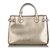 Burberry Gold Medium Leather Banner Tote Golden Pony-style calfskin  ref.200444