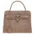 Rare and collector Hermès Kelly 25 in buff Doblis calf leather, gold plated metal trim Cream Suede  ref.200779