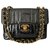 Timeless Chanel Spalla nera con patta jumbo trapuntata verticale in vernice Nero Pelle verniciata  ref.201049