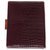 Cartier wallet / card holder in burgundy porosus crocodile leather, silver metal frame in superb condition Dark red Exotic leather  ref.201109