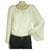 Autre Marque Blusa de túnica perforada de algodón blanco con manga larga y campana, talla M  ref.201265