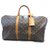 Louis Vuitton keepall 50 Monogram Brown Leather  ref.201454