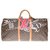 Louis Vuitton Bellissima borsa da viaggio Keepall 60 in tela monogrammata personalizzata "Lusso per sempre" e numerata #65 Marrone Pelle  ref.201554
