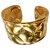 Chanel acolchoado Dourado Metal  ref.201558